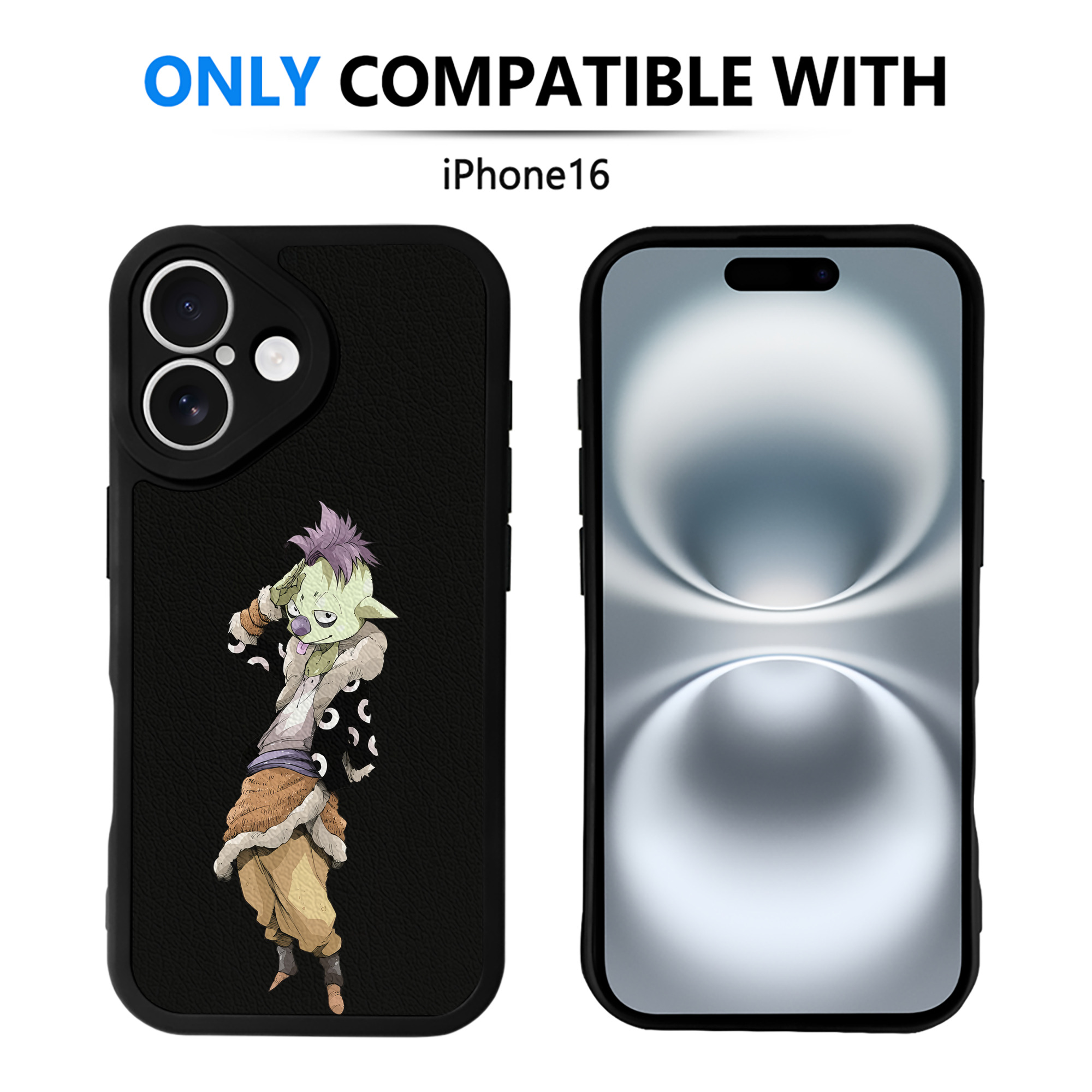（画像用） 転スラ Regarding Reincarnated to Slime 【iPhone 16シリーズ対応】シリコンスマホケース（レザー調） 材質：シリコン